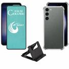 Capa + Película Cerâmica + Suporte de Mesa para Samsung Galaxy S23 Plus Capa + Película Cerâmica + Suporte de Mesa para Samsung Galaxy S23 Plus