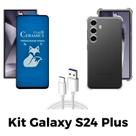 Capa + Película Fosca Privacidade + Cabo USB Tipo C para Samsung Galaxy S24 Plus