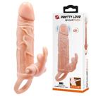 Capa peniana extensora com vibro Brave Man 17x4cm