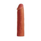 Capa Peniana Marrom Pleasure X-Tender 17 cm x 4 cm com Extensor