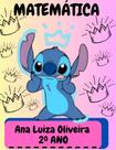 Capa personalizada vinil brilhante adesiva p/ caderno stitch