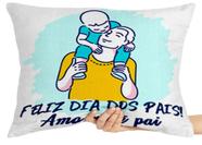 Capa Premium para Travesseiro ou Almofada feliz dia dos pais papai Capa Premium para Travesseiro ou Almofada feliz dia dos pais papai