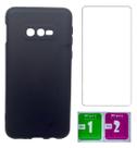 Capa Preta Aveludada Para Galaxy S10e + Pelicula Vidro