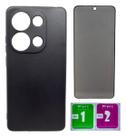 Capa Preta Aveludada Para Poco M6 Pro 4g + Pel. Privacidade