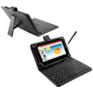 Capa Preta com Teclado p/ Tablet Samsung Galaxy A7 Lite 8.7 + Caneta Touch