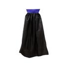 Capa Preta Infantil Com Gola Roxa 99cm