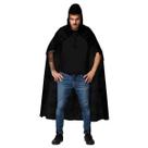 Capa Preta Longa de Halloween Adulto Unissex Com Capuz
