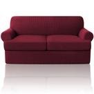 Capa Prince Deco T Cushion Loveseat Burgundy Velvet