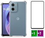 Capa Proteção Anti Impacto Para Moto G05 + Pelicula Vidro 3d