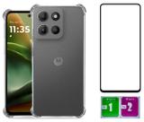 Capa Proteção Anti Impacto Para Moto G75 + Pelicula Vidro 3d