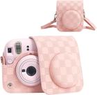 Capa Proteção Bolsa Para Instax Mini 12 Xadrez - Rosa Capa Proteção Bolsa Para Instax Mini 12 Xadrez - Rosa