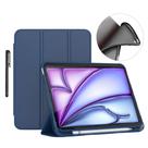 Capa proteção para iPad Air 5 2022 - A2589 A2591 + caneta Cor da capa:Azul