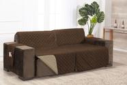 Capa protetor de sofa retratil e reclinavel em dupla face linha premium luxo largura de 1,80m