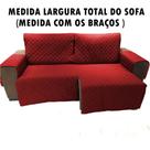 Capa protetor para sofa retratil resistente 2,30 2mod largura total do sofa com os braços