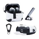 Capa Protetora Airtrek Nerdcase Compatível com Galaxy Buds 3, Buds Pro 3, Buds 3 FE, Preto e Branco