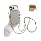 Capa Protetora Antichoque Para iPhone 17 pro Max 16 Air Com Cordão De Pescoço Transversal E Alça