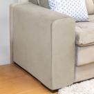 Capa Protetora Braço de Sofá Arranhador Resistente Confort Bege Kit Com 2