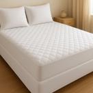 Capa Protetora Colchão Queen Antiácaro e Antialérgica Matelassê 170 Fios Toque Pêssego Suave e Silenciosa Tecido Respiravel