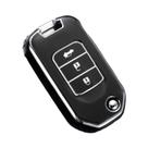 Capa Protetora De Chave Flip Em TPU Para Honda Civic, Accord, City, Odyssey, CR-V, XR-V, HR-V,