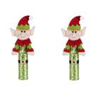 Capa Protetora De Puxador De Geladeira E Botão De Micro-ondas De Natal Com Tema De Elfo E Papai