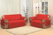 Capa Protetora De Sofa Microfibra 02 E 03 Lugares Vermelho F101
