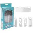 Capa Protetora Dock Flip Case Para Nintendo Switch Oled Joy-con Removível Transparente Branca
