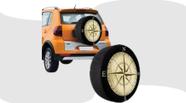 Capa Protetora Estepe Rosa Dos Ventos C/ Cadeado Spin Doblo