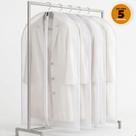 Capa Protetora Grande Roupa Armário Cabide 60x100 Proteção Contra Poeira Transparente 5 Unidades