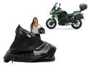 Capa Protetora Moto Kawasaki Versys Touring com Baú Capa Protetora Moto Kawasaki Versys Touring com Baú