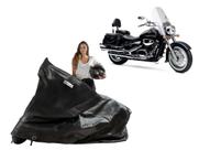 Capa Protetora Moto Suzuki Boulevard M800 C50 C50T com Baú Capa Protetora Moto Suzuki Boulevard M800 C50 C50T com Baú
