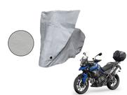 Capa Protetora Moto Triumph Tiger 900 GT Pro Com Baú Cinza