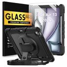 Capa protetora para iPad Air de 13 polegadas M3 2025 e M2 2024 preta