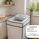 Capa Protetora para Máquina de Lavar Roupa 8 a 15kg Brastemp Consul Electrolux PVC Transparente com Abertura Superior e Elástico Traseiro Capa Protetora para Máquina de Lavar Roupa 8 a 15kg Brastemp Consul Electrolux PVC Transparente com Abertura Superior e Elástico Traseiro
