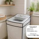 Capa Protetora para Máquina de Lavar Roupa 8 a 15kg Brastemp Consul Electrolux PVC Transparente com Abertura Superior e Elástico Traseiro Capa Protetora para Máquina de Lavar Roupa 8 a 15kg Brastemp Consul Electrolux PVC Transparente com Abertura Superior e Elástico Traseiro