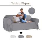Capa Protetora para Sofá de 5 lugares em Piquet Resistente Casa Sala Decoração Macia Capa Protetora para Sofá de 5 lugares em Piquet Resistente Casa Sala Decoração Macia