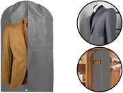 Capa Protetora Poliéster Para Vestido Casaco Ternos Blazer Proteção Anti Mofo Com Ziper Capa Protetora Poliéster Para Vestido Casaco Ternos Blazer Proteção Anti Mofo Com Ziper