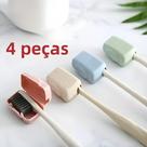 Capa Protetora Portátil Para Escova De Dentes De Viagem, Caixa Para 4 Cabeças De Escova De Dentes