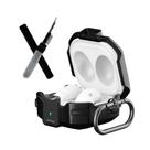 Capa Protetora Resistente Nerdcase com Caneta de Limpeza para fones, Compatível com Samsung Galaxy Buds 2, FE, Pro, Live
