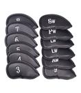Capa Protetora Taco de Golfe Kit 12 Unds Impermeável Cor Preto