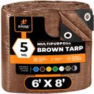Capa protetora Xpose Safety Poly Tarp Brown 1,8 m x 2,4 m