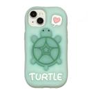 Capa QoKcoahn para iPhone 17 Pro Max em silicone com tartaruga 3D