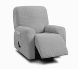 Capa reclinável ULTICOR de 4 peças Jacquared Soft Light Grey