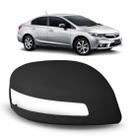 Capa retrovisor civic 2012 a 2015 com furo preto liso
