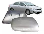 Capa Retrovisor Corolla 2009 2010 2011 2012 2013 Direito Sem Furo Pisca Prata Metagal