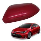 Capa Retrovisor Corolla 2020 2021 2022 2023 2024 2025 Lado Esquerdo Vermelho Granada Original