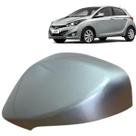Capa retrovisor hb20 2012 a 2019 c/ furo prata metal esquerd