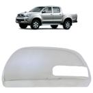 Capa Retrovisor Hilux 2005 2006 2007 2008 2009 2010 2011 2012 2013 2014 2015 Cromada Acabamento Liso
