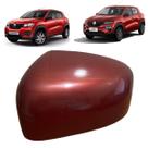 Capa retrovisor kwid vermelho fogo lado esquerdo