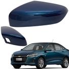 Capa Retrovisor Onix 2020 2021 2022 2023 2024 2025 Azul Seeker Com Furo Sensor Esquerdo