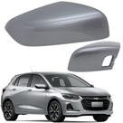 Capa Retrovisor Onix 2020 2021 2022 2023 2024 2025 Prata Shark Com Furo Sensor Lado Direito Original